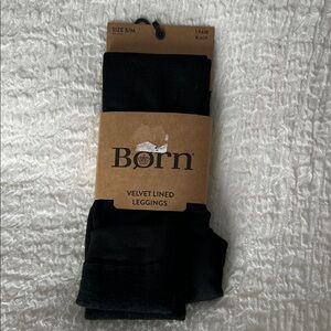 Born Black velvet Lined Leggings